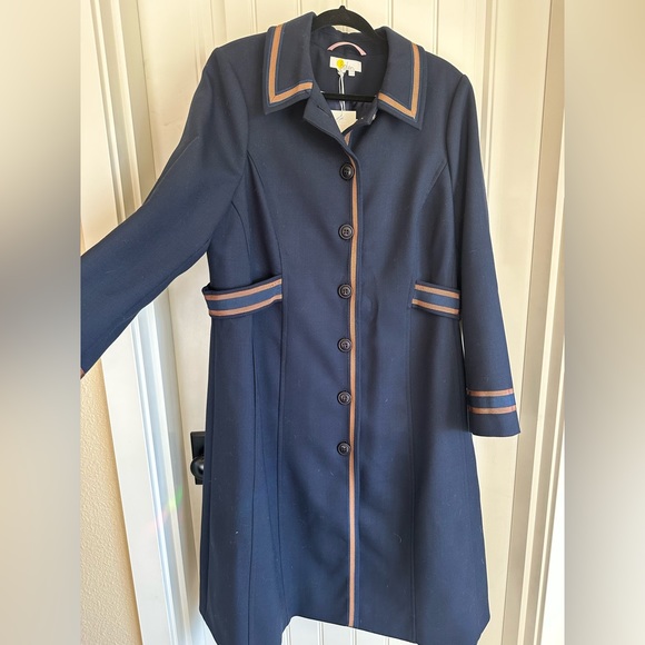 Fabulous Boden Trench Coat UK 14 Pink wool cashmere GM143 main image 1